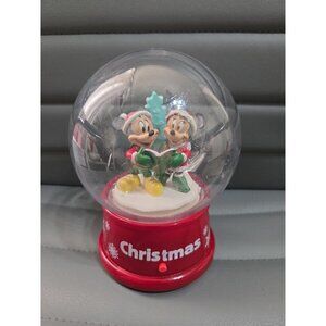 VTG Mickey Minnie Merry Christmas Disney Waterless Snow Globe